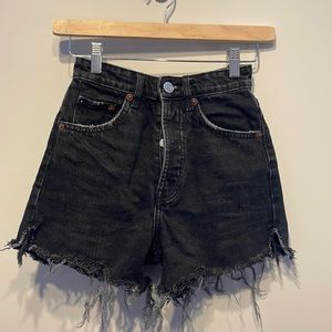Zara Distressed Denim Shorts